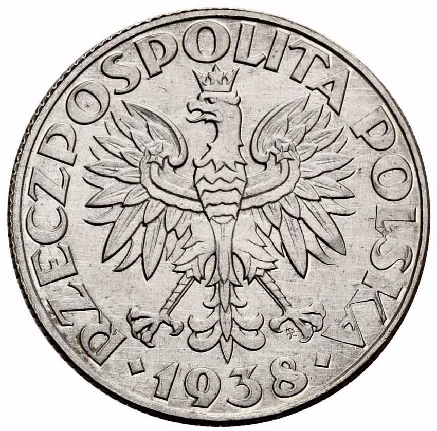 II RP 50 groszy 1938 PRÓBA, aluminium z kolekcji Włodzimierza Głuchowskiego